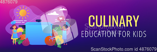 Image of Cooking camp concept banner header.