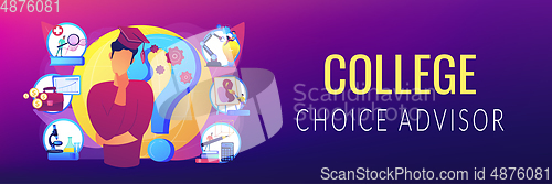 Image of College choice concept banner header