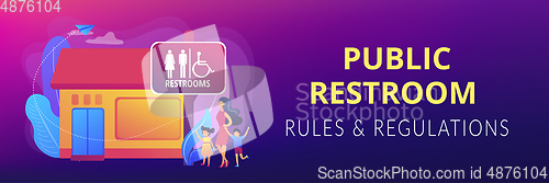 Image of Public restroomsconcept banner header