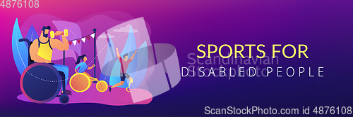 Image of Disabled sports concept banner header