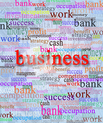 Image of Business word with accompanying words