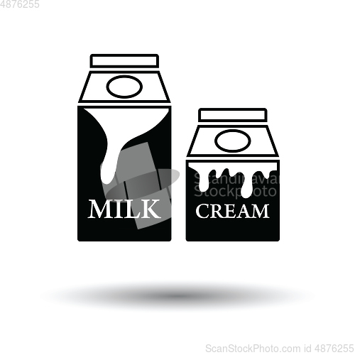 Image of Milk and cream container icon