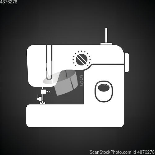 Image of Modern sewing machine icon