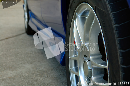 Image of Close up of car wheel