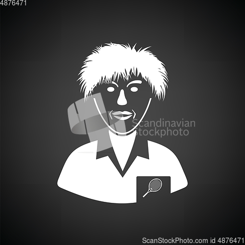 Image of Tennis man athlete head icon