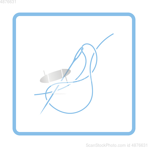 Image of Sewing needle with thread icon