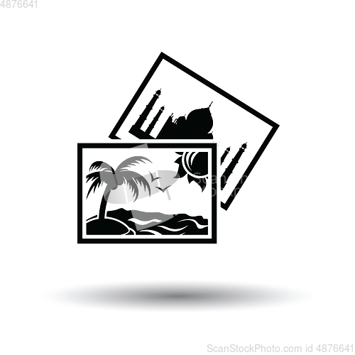 Image of Two travel photograph icon