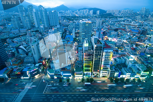 Image of Aerial view of city