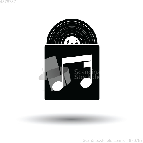 Image of Vinyl record in envelope icon