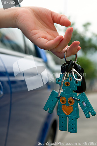 Image of Holding car key