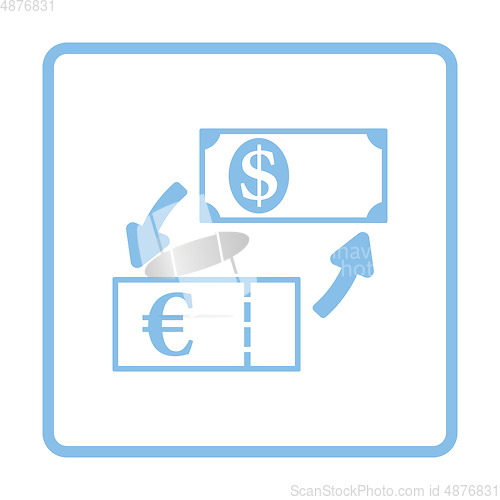 Image of Currency dollar and euro exchange icon