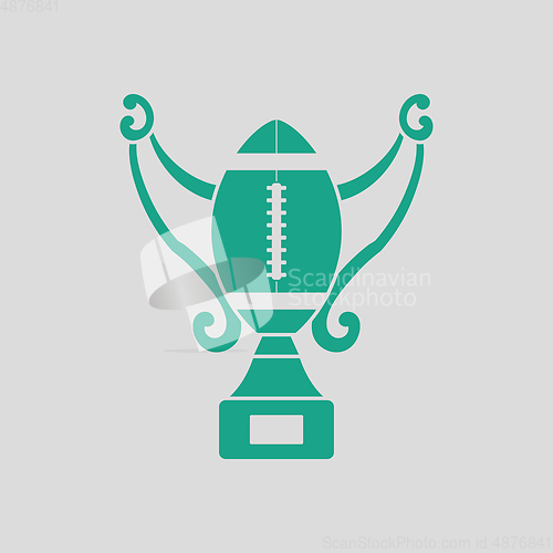 Image of American football trophy cup icon