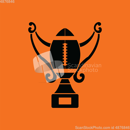 Image of American football trophy cup icon