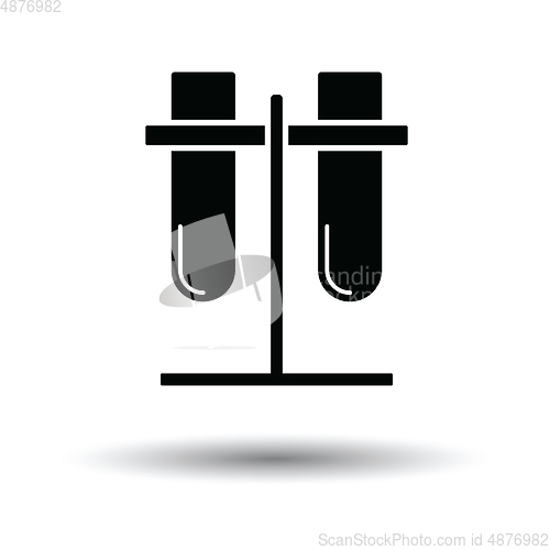 Image of Lab flasks attached to stand icon