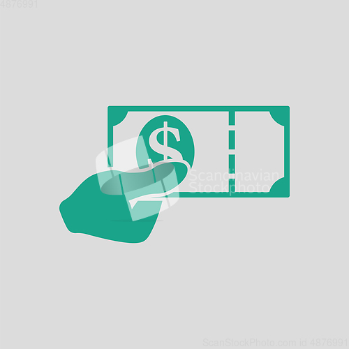 Image of Hand holding money icon