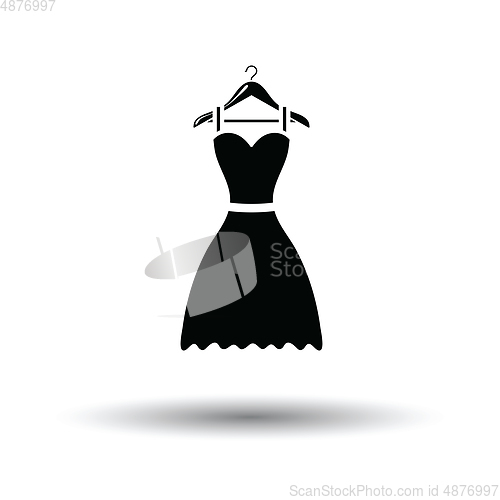 Image of Elegant dress on shoulders icon