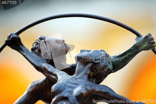 Image of Pose of gymnast statues