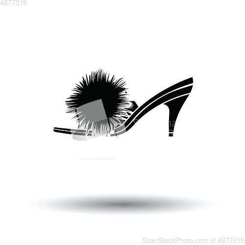 Image of Woman pom-pom shoe icon