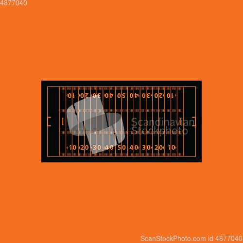 Image of American football field mark icon