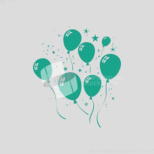 Image of Party balloons and stars icon