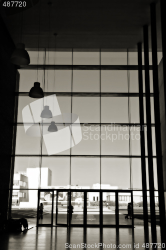 Image of Silhouette at office building