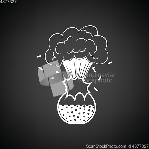 Image of Icon explosion of chemistry flask