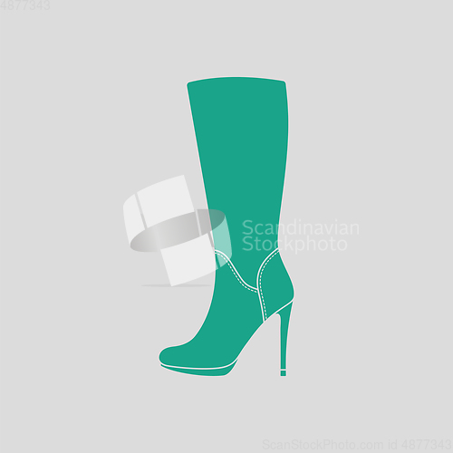 Image of Autumn woman high heel boot icon
