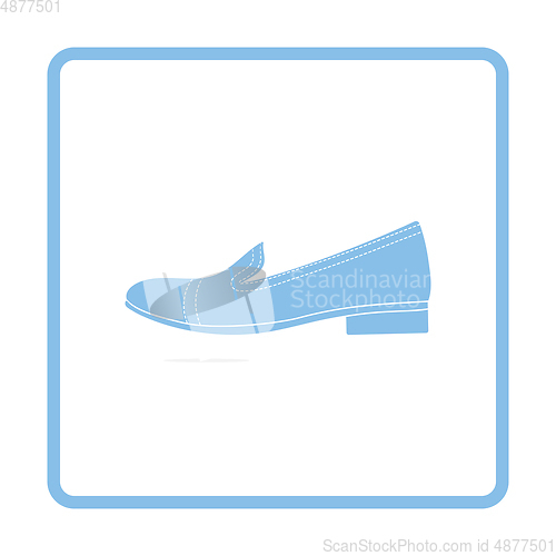 Image of Woman low heel shoe icon
