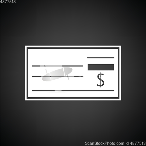 Image of Bank check icon