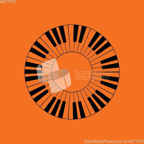 Image of Piano circle keyboard icon