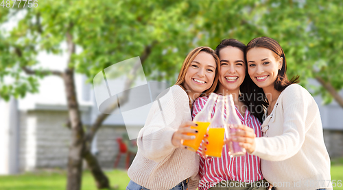 Image of young women toasting non alcoholic drinks
