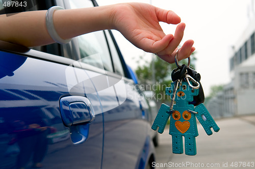 Image of Holding car key
