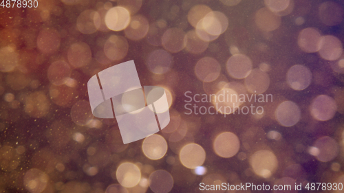 Image of Multicolored defocused bokeh lights background - horizontal wallpaper, poster