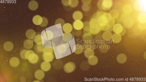 Image of Multicolored defocused bokeh lights background - horizontal wallpaper, poster