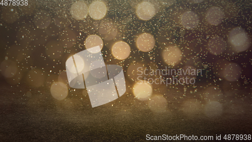 Image of Multicolored defocused bokeh lights background - horizontal wallpaper, poster