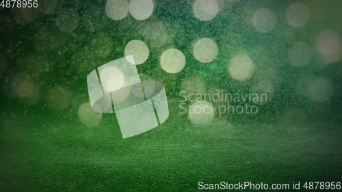 Image of Multicolored defocused bokeh lights background - horizontal wallpaper, poster