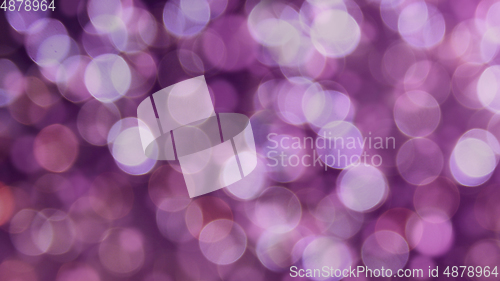 Image of Multicolored defocused bokeh lights background - horizontal wallpaper, poster