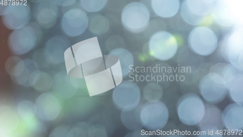 Image of Multicolored defocused bokeh lights background - horizontal wallpaper, poster