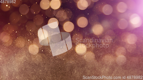 Image of Multicolored defocused bokeh lights background - horizontal wallpaper, poster