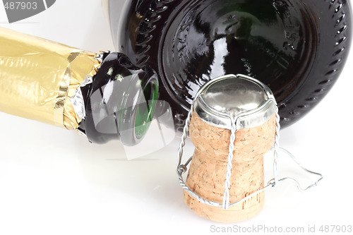 Image of Empty Champagne Bottles