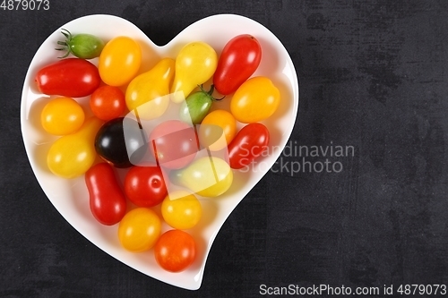 Image of Colorful tomatoes.