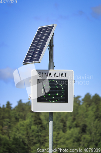 Image of Solar Energy Powered Speed Monitoring Device