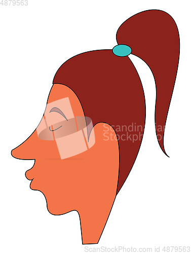 Image of A profile of a women vector or color illustration