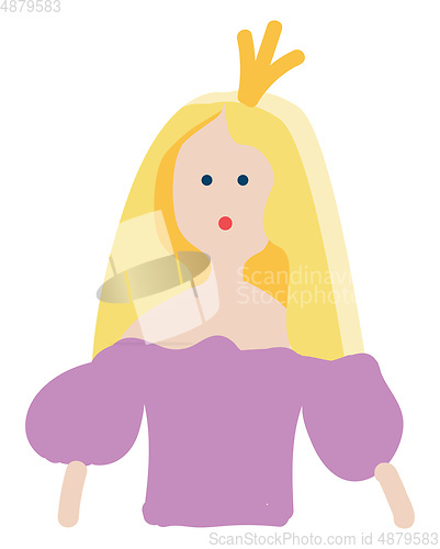 Image of Princess illustration vector on white background 