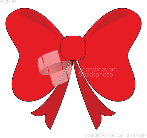 Image of Big bow vector or color illustration