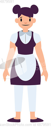 Image of House keeper chacater simple vector illustration on a white back