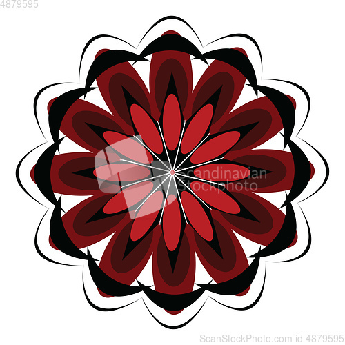 Image of A black spiritual mandala design vector or color illustration