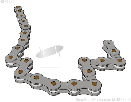 Image of A bicycle chain vector or color illustration
