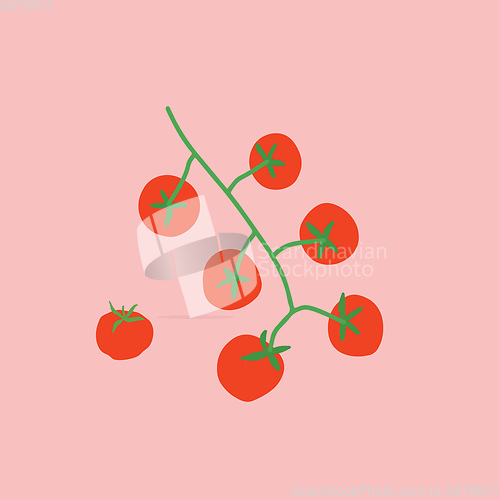 Image of Bunch of tomatoes vector or color illustration