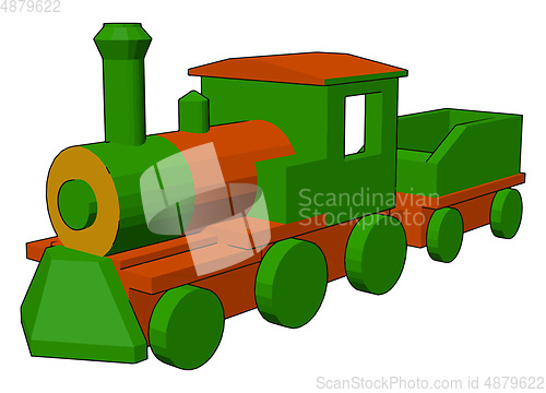 Image of Attractive toy rail cartoon vector or color illustration